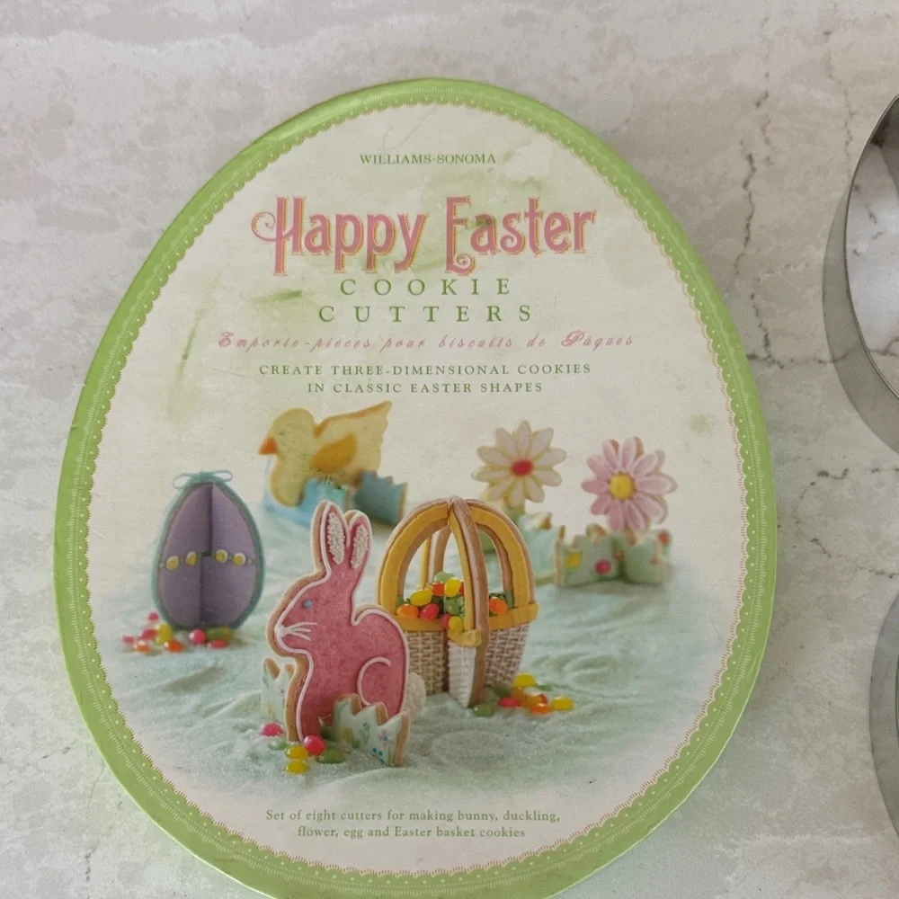 Williams Sonoma Happy Easter Cookie Cutters - Yellow, Green, Pink